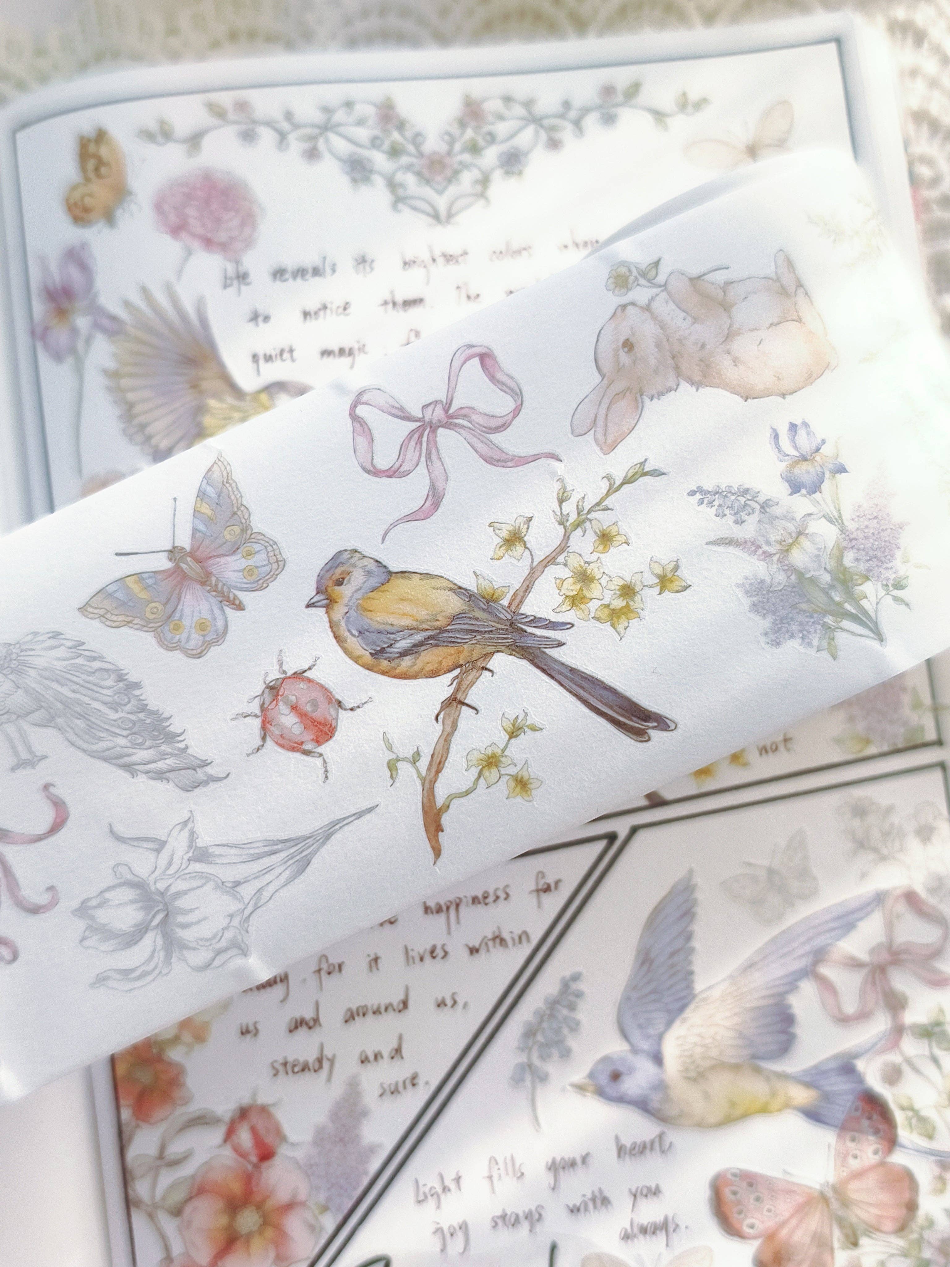 Vintage Garden Pre-cut Japanese Washi Tape [3.O]