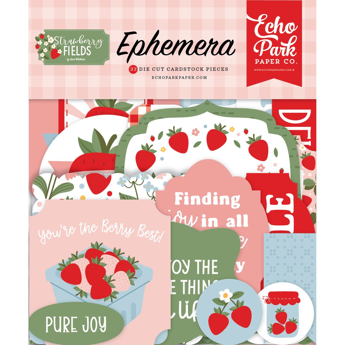 Echo Park Strawberry Fields Ephemera