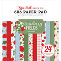 Echo Park Strawberry Fields Double-Sided Paper Pad 6"X6"