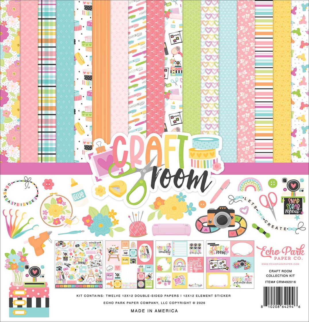 Echo Park Craft Room Collection Kit 12"X12"