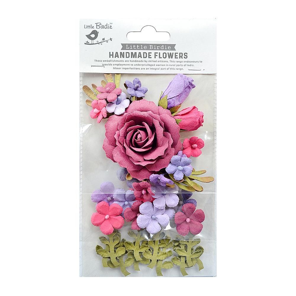 Little Birdie Rooney Paper Flowers 23/Pkg