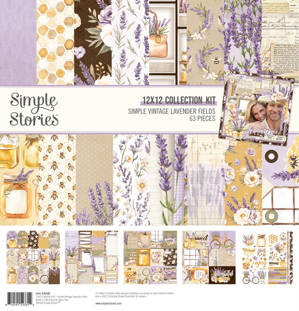 Simple Stories Lavender Fields Collection Kit 12"X12"