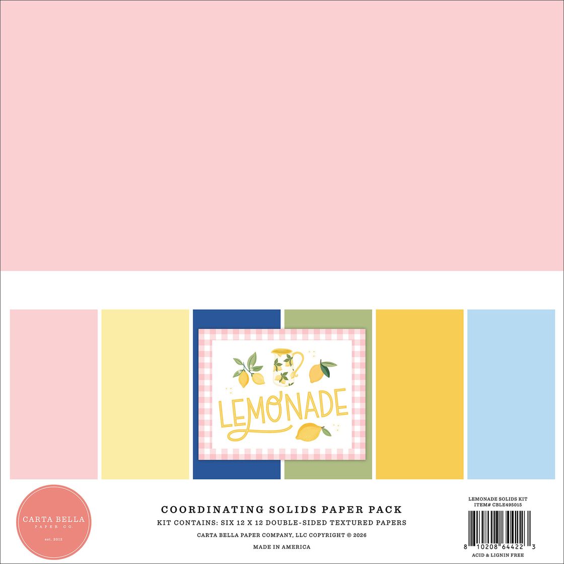 Carta Bella Lemonade Solids Collection Kit 12"X12"