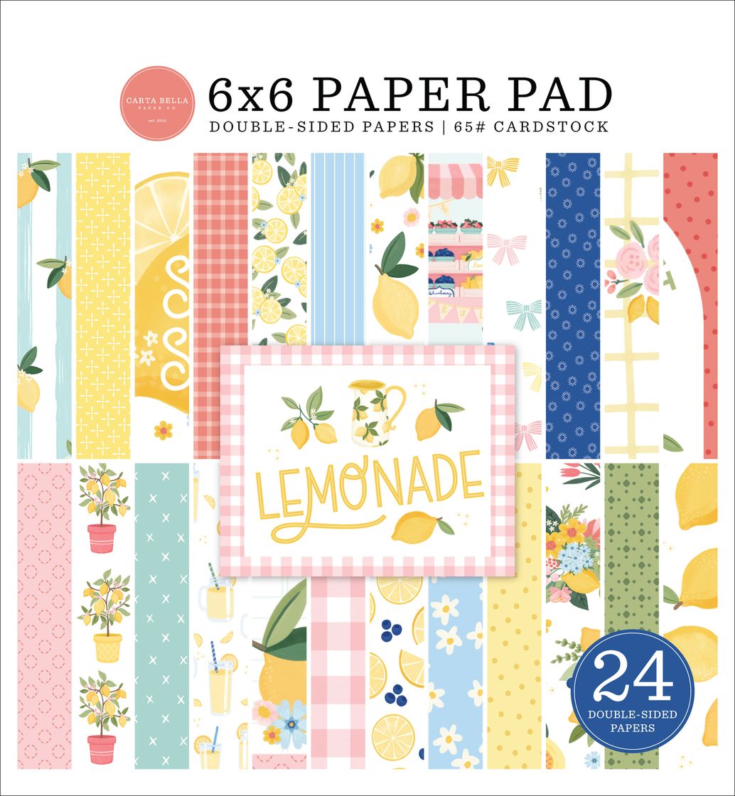 Carta Bela Lemonade Double-Sided Paper Pad 6"X6"