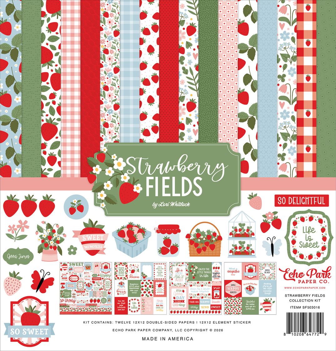Echo Park Strawberry Fields Collection Kit 12"X12"